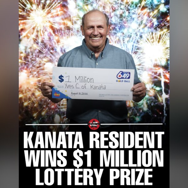 Kanata Man Wins $1 Million in Lotto 6/49 Gold Ball Draw