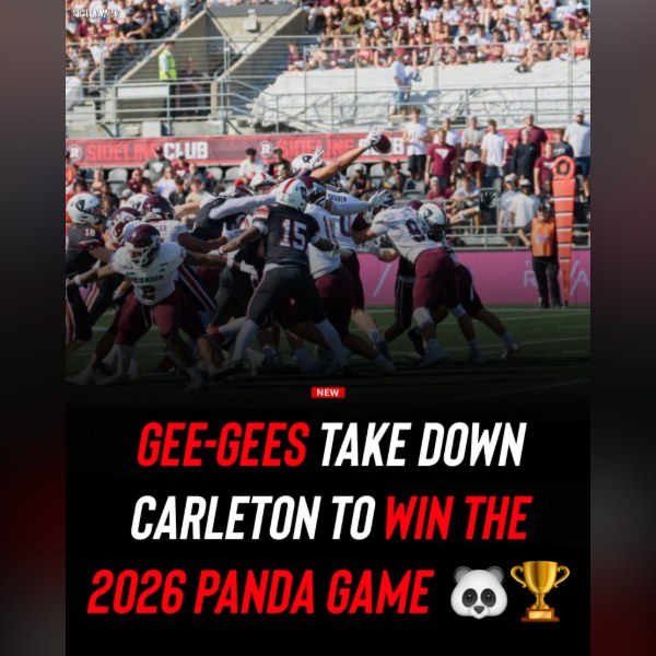 Gee-Gees Win the Panda Back, Edging Carleton 35-32 at TD Place