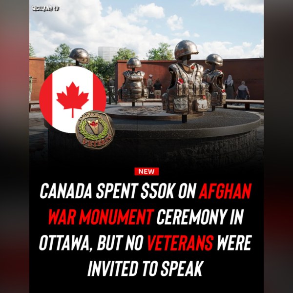 Afghan War veterans had no speaking role at Ottawa monument ceremony